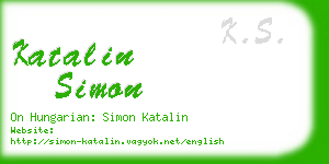 katalin simon business card